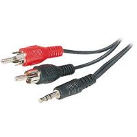 163.42 EuroTECH Adapterkabel 1,5m, 3,5 Stereo-Klinken-Stecker auf 2x Cinch-Stecker