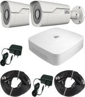 260.22 SANTEC Full-HD CVI Überwachungskamera Komplet-Set mit 2 Stk. Full-HD Outdoor Nachtsichtkameras, Digital-Rekorder REC-3510 für LAN, Internet mit 1000GB, Smartphone-App für iPhone Android