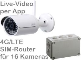 238.015 4G/LTE Outdoor Mobilfunk-Baustellenkamera Set. Live-Video, Aufzeichnung, Bewegungsalarm, Handy-App. SANTEC 3MP Kamera BW304 und SIM-Router für 16 Kameras. Ideal zur Überwachung von Baustellen, Bau-Dokumentation mit Zeitraffer. Nicht mehr lieferb