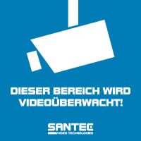 SANTEC STICKER-SANTEC-HG 5 Stück Aufkleber (hinterglas) "DIESER BEREICH WIRD VIDEOÜBERWACHT"
