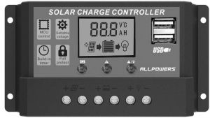 298.68 EuroTECH Solar-Laderegler mit Display 12V/24V 20A, 4-stufige PWM-Ladung