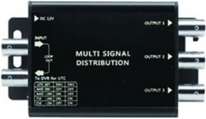 EuroTECH Multi-Signal 4-fach Video-Verteiler/Verstärker für TVI, AHD, CVI, FBAS/CVBS (Composite) Video-Signale
