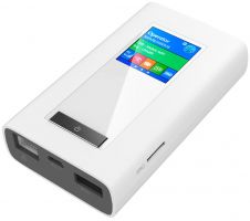 298.86 4G/LTE 3G/UMTS Mobilfunk-Router LAN/WLAN (1x RJ45), verwaltet bis 10 Kameras, eingebauter Akku (PowerBank)