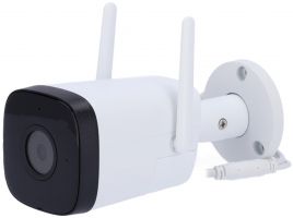 238.0601 EuroTECH DA3044A Outdoor Mini-Bullet-Kamera 4MP, Nachtsichtkamera für LiveVideo und Aufzeichnung via Handy-App per LAN/WLAN, integr. Rekorder für SD-Karten bis 256GB, Audio, IR-Scheinwerfer 30m, H265. Ideal für Baustelle Boot Ferienhaus