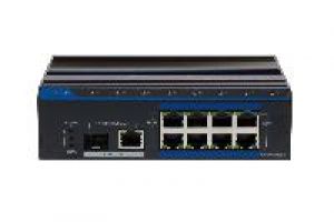 eneo IAM-5SE1008MUB Gigabit Switch, 8xPoE 100Mbps, 1x RJ45, 1x SFP 1000Mbps, Unmanaged, Industrie Design