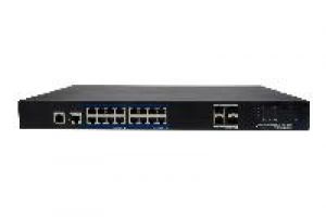 eneo IAR-7SG1016MMB Gigabit Switch, Managed, 270W, 16x PoE, 4x SFP, 1000Mbps, 10/100/1000 Mbps, 19 Zoll,    1HE