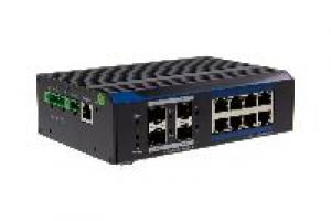 eneo IAM-5SG1008MMB Gigabit Switch, Managed, 240W, 8x PoE, 4x SFP, 1000Mbps, Industrie Design, -40°C~+75°C