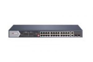 Hikvision DS-3E0528HP-E Ethernet Switch, unmanaged, 26x RJ45, 2x SFP, PoE 370W, 230VDC