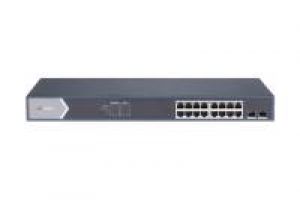 Hikvision DS-3E1518P-SI Ethernet Switch, smart managed 16x RJ45, 2x SFP, PoE 225W, 230VAC