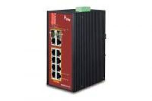 IFS NS2052-8P-2C 8-Port PoE unmanaged Industrial Switch, 2x RJ45/SFP Gigabit Uplink Combo Ports