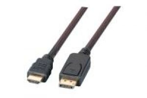 Jetrics jetcon-DP-HDMI-03M DisplayPort/HDMI Kabel, Full HD, A-A Stecker-Stecker, 3m, schwarz