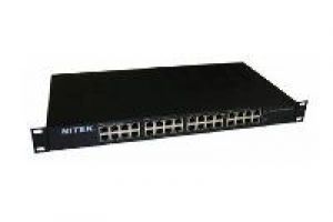 Nitek IP1648M Managed PoE Injektor, 16 Kanäle, RJ45,10/100MBit, 19 Zoll, 1HE, 115/220VAC