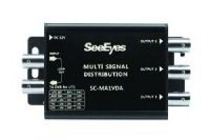 SeeEyes SC-MA1VDA Videosignalverteiler, 1x Eingang, 4x Ausgang, AHD, CVI, TVI, Composite