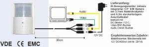 79.01 AVTECH S/W Bewegungsmelder-Kamera